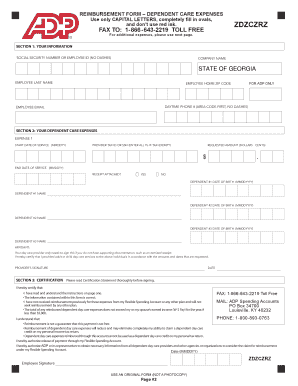 Dependent Care Reimbursement Form
