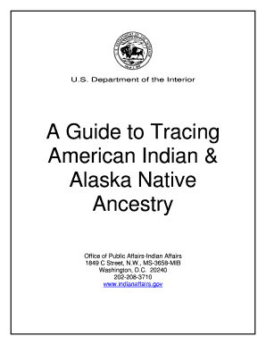 u s department of the interior's a guide to tracing american indian alaska native ancestry