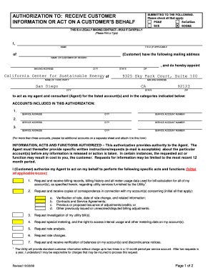 Authorization to Receive Customer Information