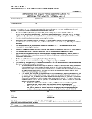 After Final Consideration Pilot Program Request