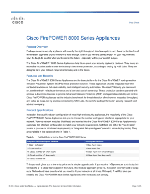 cisco firepower 8000 datasheet