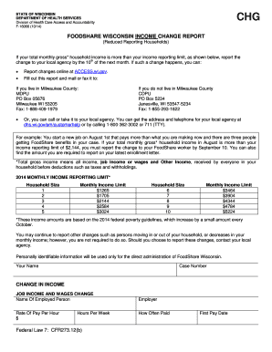 FoodShare Wisconsin Income Change Report
