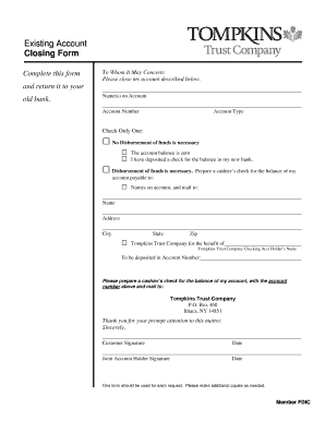 Account Closing Form