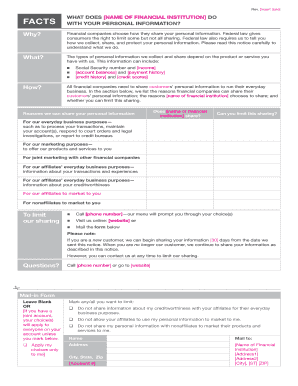 Privacy Notice for Financial Institutions