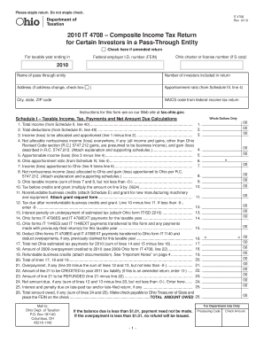 Ohio IT 4708 Composite Income Tax Return