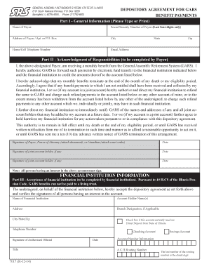 Illinois GARS Depository Agreement