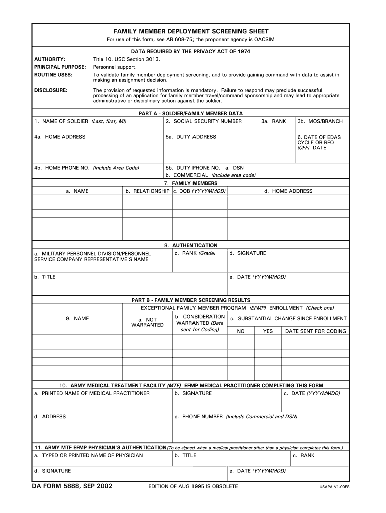 Da form 5888: Fill out & sign online | DocHub