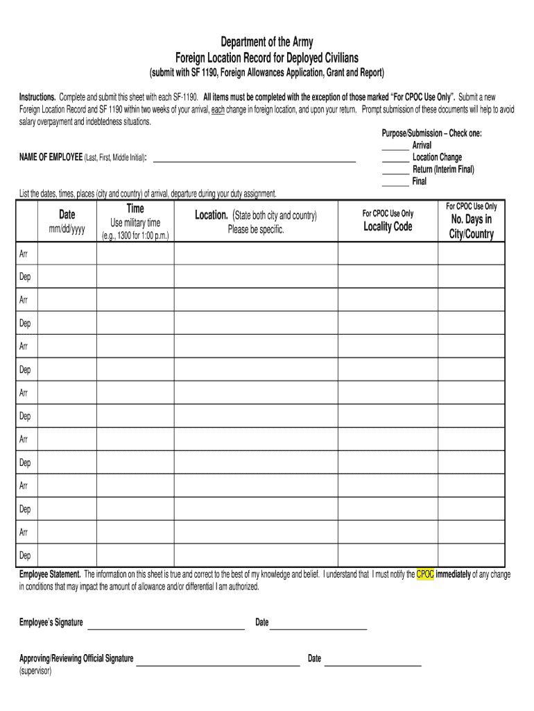 foreign location record Preview on Page 1.