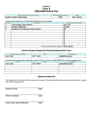 perkins mini grant application example form