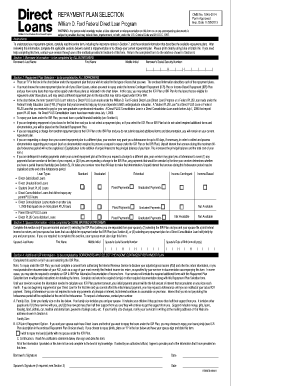 Federal Student Loan Repayment Plan Selection Form