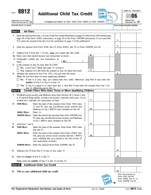 Form 8812 Additional Child Tax Credit