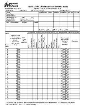 Medication Administration Record Form