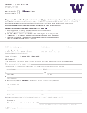 I-20 Request Form