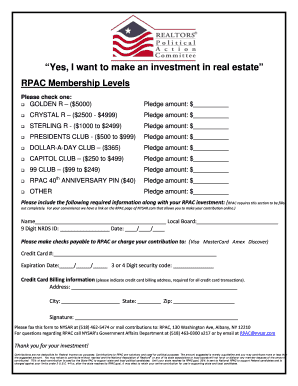 RPAC Membership Investment Form