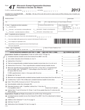 Wisconsin Exempt Organization Business Tax Return