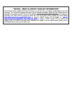 What is a mcs 150 form - Updating DOT MCS 150 information - NH.gov - nh