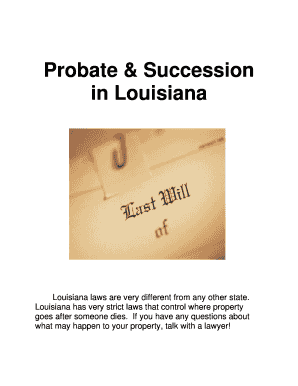 Fillable Online goea louisiana Probate &amp; Succession in Louisiana Fax ...