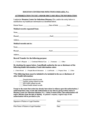 Authorization to Disclose Health Information