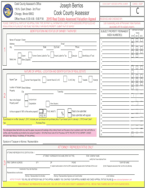2015 Real Estate Assessed Valuation Appeal