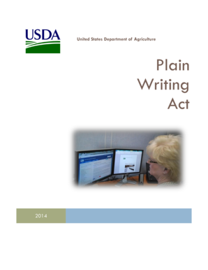 USDA Plain Writing Act 2014 Compliance Report - US Department ... - usda