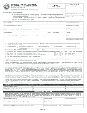 Indiana Business Tangible Personal Property Assessment Return