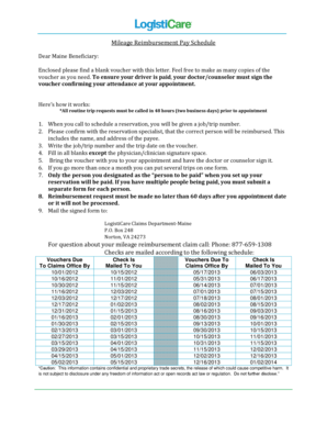 Mileage Reimbursement Voucher
