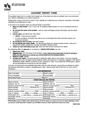 USAA Accident Report Form