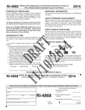 Rhode Island Form RI-4868