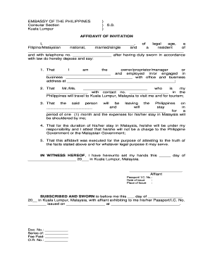 Affidavit of Invitation