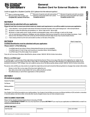 Student Card Application Form