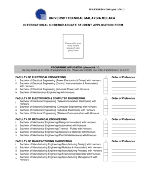 International Undergraduate Student Application Form