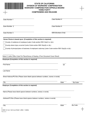 California Workers' Compensation Compromise and Release