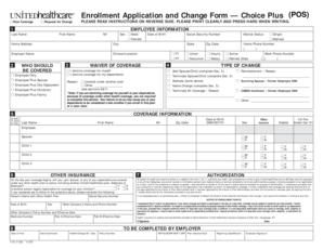 Enrollment Application and Change Form