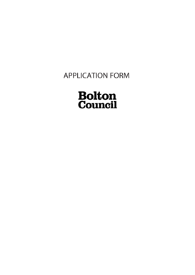 Bolton Council Employment Application Form