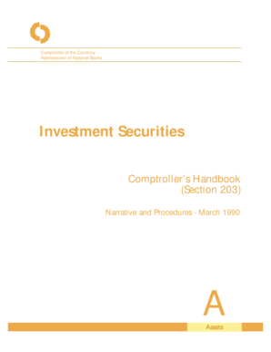 Investment portfolio template - Investment Securities - Office of the Comptroller of the Currency - occ