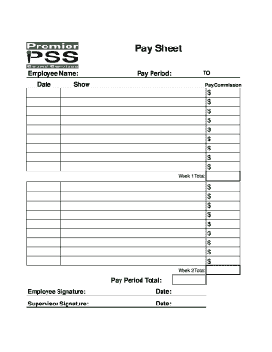 Employee Pay Sheet