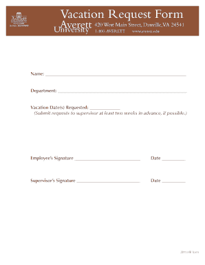 Vacation Request Form