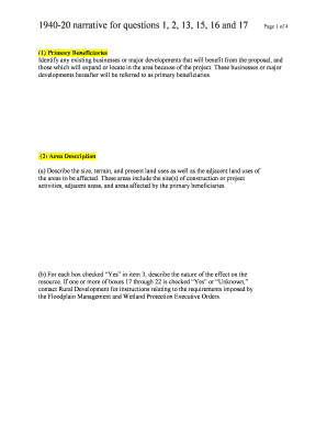 USDA Rural Development Environmental Assessment Form