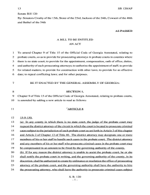 Fillable Online gov georgia Probate Courts Fax Email Print - pdfFiller