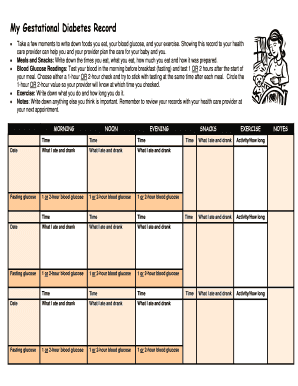 Gestational Diabetes Record Form