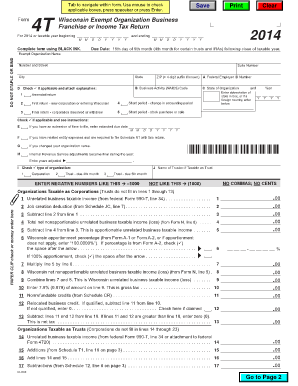 Wisconsin Exempt Organization Business Tax Return