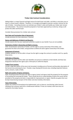 Timber Sale Contract Template