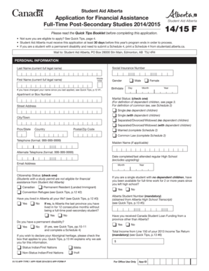 Alberta Student Aid Application