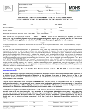 Mississippi TANF and SNAP Application