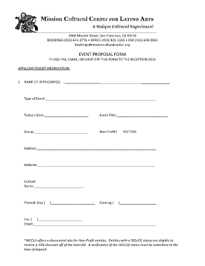 EVENT PROPOSAL FORM - missionculturalcenter
