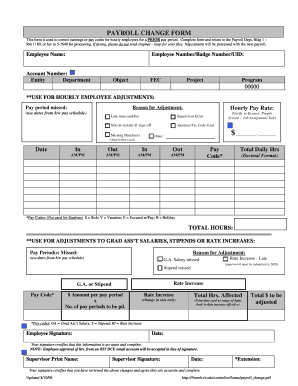 Rit payroll change form