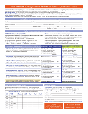 Multi-Attendee Conference Registration Form