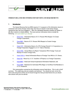IRS Foreign-Related Information Returns Guide