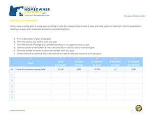 Budgeting Worksheet - Oregon Homeowner Support