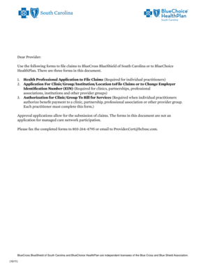 Health Professional Application to File Claims